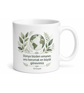 Çevre Aktivistlerine Dünyamız Yok Olmasın İklim Adaleti Kupa Bardak Hediye