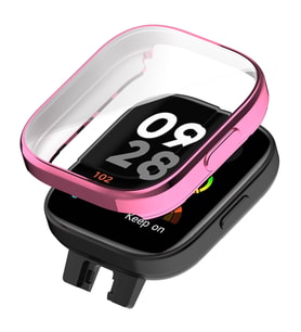 Xiaomi Redmi Watch 3 360 Derece Korumalı Kasa ve Ekran Koruyucu Watch Gard 30 (Pembe)