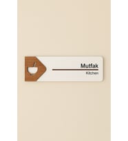 Lucena Mutfak Ofis Oda Kapı İsimliği Yönlendirme Tabelası Levhası Kişiselleştirilebilir