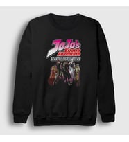 Presmono Unisex Siyah Stardust Crusaders Anime Jojo Sweatshirt 327311tt