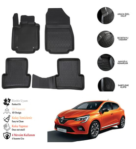 Renault Clıo 4 2013 3D Havuzlu Paspas OTL