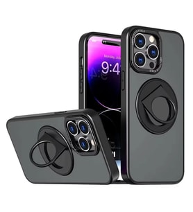 ALLY iPhone 15 Pro Max İçin Magsafe Uyumlu Yüzük Standlı Manyetik Silikon Kıl? - SSSSSS7664-5