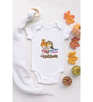 The Flintstones Bam Bam Organik Baskılı %100 Pamuklu Zıbın