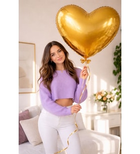 24 İnç Gold Kalp Balon