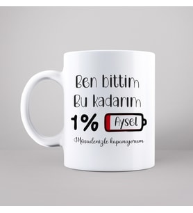 Müsadenizle Kapanıyorum Tasarımlı Kupa Kişiye Özel