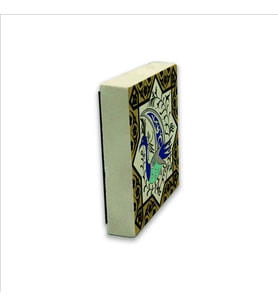 Tavus Kuşu Desen Baskılı Doğaltaş  Magnet(KD-031)Buzdolabı Süsü