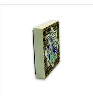 Tavus Kuşu Desen Baskılı Doğaltaş  Magnet(KD-031)Buzdolabı Süsü