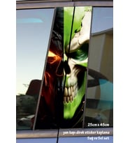 terminatör android sticker yan kapı direk kaplama 2li sol sağ takım yapıştırma