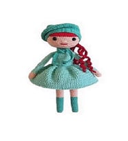 Mint Yeşili Güz Bebek Amigurumi Organik Oyuncak