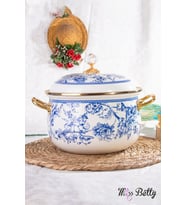 Emaye Derin Tencere 20 cm Blue Life