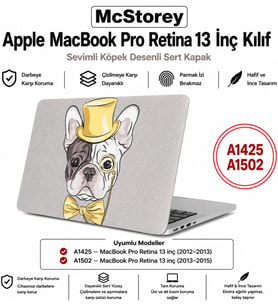 MacBook Pro Retina 13 İnç Kılıf A1425 A1502 Uyumlu Köpek Desenli Sert Kapak Kılıf Mat Hard Case İnce Hafif Çizilme Koruyucu Laptop Kılıfı Dog 61