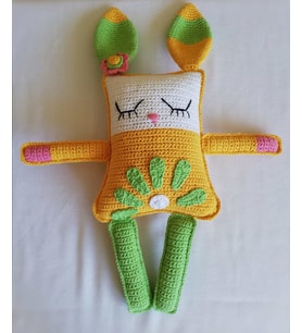 Tavşan Yastık Uyku Arkadaşı Amigurumi Organik Oyuncak