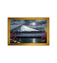 Manzara Temalı Kanvas Tablo 80 x 110 cm Gold Çerçeve