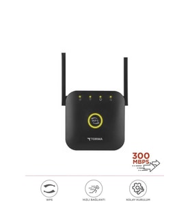 WR-25 Siyah Wifi Sinyal Yakınlaştırıcı Güçlendirici Router 300Mbps