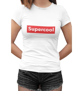 Supercool Beyaz Bayan Tshirt