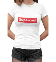 Supercool Beyaz Bayan Tshirt