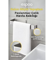 Paslanmaz Çelik Kağıt Havluluk Peçetelik Yapışkanlı Banyo Askısı