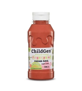 CHILDGEN NATUREL COLORS - PARMAK BOYASI CANLI RENKLER 350ml  KAHVERENGİ