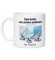 Camcıya Hediye Şeffaf Silikon Çekme Elmas Kesici Kırık Cam Değişimi Baskılı Kupa Bardak