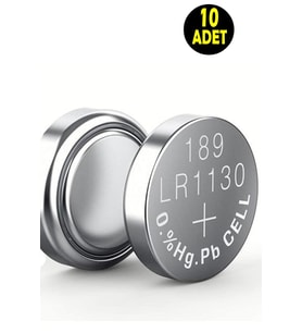 10 ADET  189 V10GA LR54 AG10 SR LR 1130 389 Düğme Pil (Terazi-Saat-Baskül Pili)