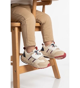 Cool Somon Cırtlı Desenli Anatomik Bebek İlk Adım Spor Ayakkabı Sneaker Orion İA