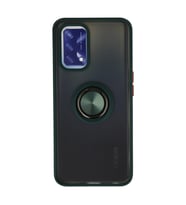 Oppo A74 4g Kılıf Montreal Yüzüklü Silikon Kapak - Yeşil