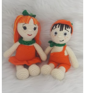 Şeker Porti Kardeşler Takımı Amigurumi Organik Oyuncak