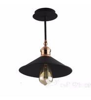 RİOLİGHT RETRO BAKIR MAFSALLI HAREKETLİ BAŞLIK TAVAN AVİZESİ ŞAPKA ÇAPI: 22CM (Siyah)