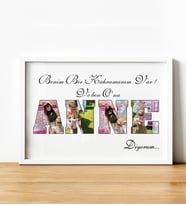 Benim Bir Kahramanım Var Kişiye Özel 13*18 cm ANNE Çerçeve Tablo