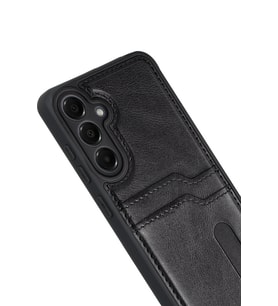 Pilelistore   Samsung Galaxy A17 5G Sara Kartvizitli Deri Kılıf - Siyah