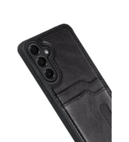 Pilelistore   Samsung Galaxy A17 5G Sara Kartvizitli Deri Kılıf - Siyah
