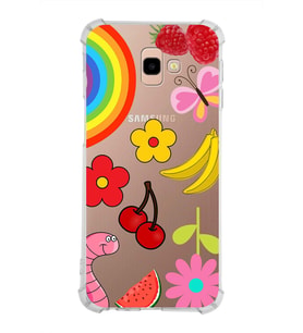 PrintiFy Samsung Galaxy J4+ Plus Uyumlu Water Color 5 Baskılı Şeffaf Köşe Korumalı Antişok Kılıf