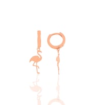 Söğütlü Silver Gümüş flamingo küpe (Rose)