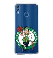 Huawei Honor 8x Uyumlu Kapak Boston Celtics Tasarımlı Şeffaf Silikon Kılıf