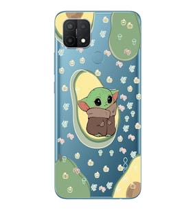 Oppo A15 / A15S Uyumlu Baby Yoda Desenli Şeffaf Telefon Kılıfı