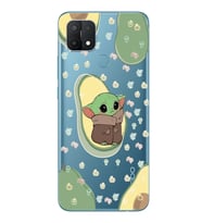 Oppo A15 / A15S Uyumlu Baby Yoda Desenli Şeffaf Telefon Kılıfı