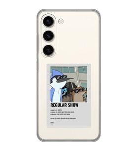 Samsung Galaxy S23 Uyumlu Regular Show Mordecai ve Rigby Desenli Şeffaf Telefon Kılıfı