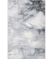 Eliana Home Baskılı, Yıkanabilir Kaymaz Taban Salon Halısı LNA1447 100x150 cm (Gri)