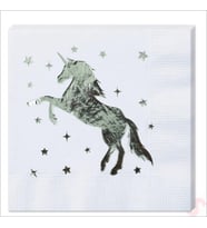Unicorn Peçete, 16 Adet - Gümüş (STD)