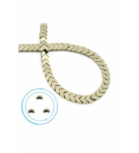 Hematit Taşı Çavuş Kesim Parlak Antik Sarı 6x3mm Doğal Taş Dizi