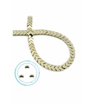 Hematit Taşı Çavuş Kesim Parlak Antik Sarı 6x3mm Doğal Taş Dizi
