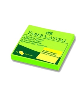Faber-Castell 75x75mm Yapışkanlı Not Kağıdı Neon Yeşil 5089565433