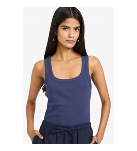 Defacto 26Y801003967 Lacivert Kadın Kolsuz T-shirt F7818AX/NV241