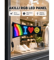 Rgb Led Panel – Usb Güç Girişli, Gıf Ve Yazı Gösterimli Akıllı Ekran