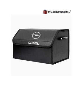 Opel Marka Logolu Oto Bagaj Organizer Çanta Oto Bagaj Çantası 2 Bölmeli Suni Deri