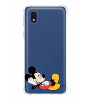 Samsung Galaxy A01 Core  Köşe Korumalı Antişok Kapak Mickey Mouse Tasarımlı Şeffaf  Kılıf