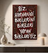 BK Gift Vintage Klasik Sanat Esprili Sözlü Dekoratif Kanvas Tablo - 29