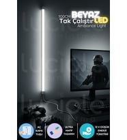 Şerit LED Mood Light Serisi  100 cm Beyaz LED Bar – Aç Kapa Anahtarlı Tak Çalıştır Net Aydınlatma