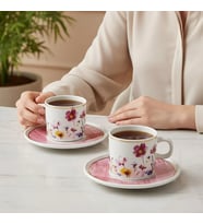 Güral Porselen Mental 4 Parça Çay Fincan Takımı 67092 Pembe