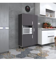 Kenzlife mini fırın dolabı alpkuntsol gri 148*90*30 ayaklı mikroalga midi fırın mutfak (Karışık)